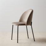 SILLA BEIGE TEJIDO-METAL 43 X 47 X 78