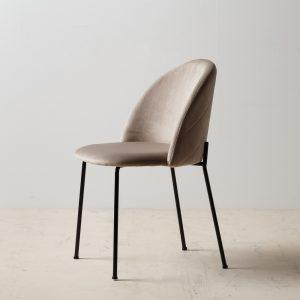 SILLA BEIGE TEJIDO-METAL 43 X 47 X 78