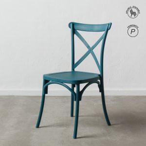 SILLA APILABLE AZUL POLIPROPILENO 48
