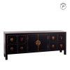 MUEBLE 8 CAJONES NEGRO-ORO MADERA 130 X 24 X 50
