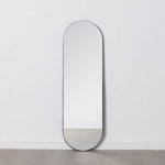 ESPEJO VESTIDOR NEGRO METAL DECORACIÓN 40 X 2 X 130 CM