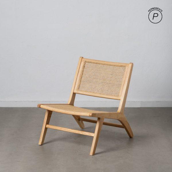 SILLÓN NATURAL MADERA-RATÁN SALÓN 60