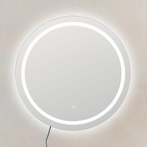 ESPEJO CON LUZ LED DECORACIÓN 60 X 3 X 60 CM