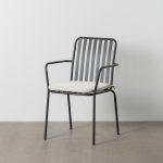 SILLA ANTRACITA ACERO EXTERIOR 56 X 57 X 87 CM