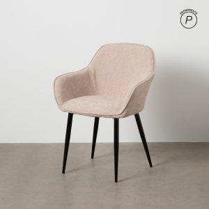 SILLA BEIGE TEJIDO-METAL CONTRACT 61 X 59