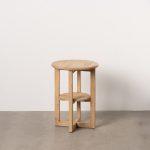 MESA AUXILIAR NATURAL MADERA MINDI SALÓN 40 X 40 X 55 CM