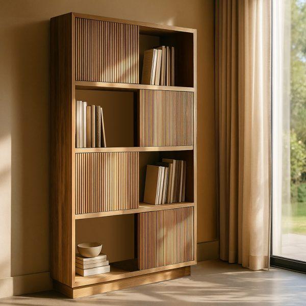 MUEBLE AUXILIAR NATURAL MADERA DE TECA 100 X 35 X 168 CM