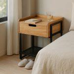 MESITA NATURAL-NEGRO DM-METAL 45 X 41 X 56