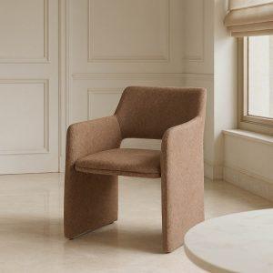 SILLA ESPIGA MARRÓN TEJIDO SALÓN 58 X 62