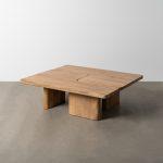 S/2 MESA CENTRO NATURAL MADERA DE MANGO 120 X 70 X 36 CM