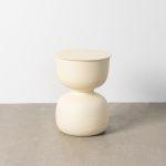 MESITA BLANCO ROTO ACERO 38 X 38 X 52 CM