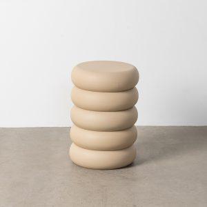 MESITA BEIGE ACERO 46 X 46 X 51 CM