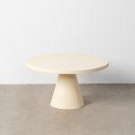 MESITA CREMA ACERO 71 X 71 X 38 CM