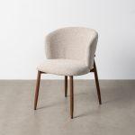 SILLA JASPEADO BEIGE TEJIDO-METAL 57 X 59 X 81 CM