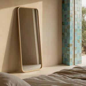 ESPEJO NATURAL MADERA DECORACIÓN 60 X 3 X 170 CM