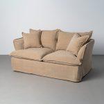 SOFÁ 2 PLAZAS BEIGE OSCURO TEJIDO 181 X 103 X 72 CM