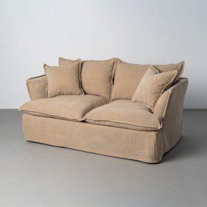 SOFÁ 2 PLAZAS BEIGE OSCURO TEJIDO 181 X 103 X 72 CM