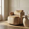 SILLÓN GIRATORIO BEIGE TEJIDO SALÓN 87 X 85 X 66 CM