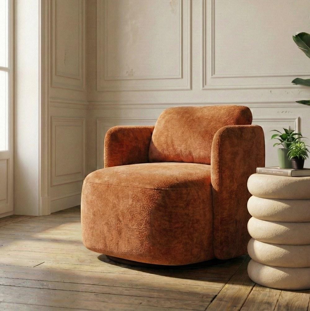 sillon-giratorio-terracota-tejido-salon-87-x-85-x-66-cm-616328