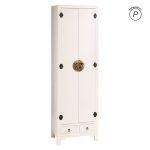 ARMARIO 2 PUERTAS Y 2 CAJONES BLANCO 55 X 33 X 185 CM