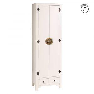 ARMARIO 2 PUERTAS Y 2 CAJONES BLANCO 55 X 33 X 185 CM