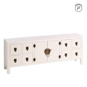 MUEBLE 8 CAJONES BLANCO 130 X 24 X 50