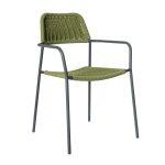 SILLA APILABLE MILOS GRAFITO OLIVA