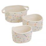 S/3 CESTA CUERDA POLIALGODÓN 30 X 18 X 14 CM