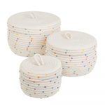 S/3 CESTA CUERDA POLIALGODÓN 26 X 26 X 16 CM