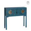 CONSOLA 4 PUERTAS Y 3 CAJONES AZUL DM 95 X 26 X 90 CM