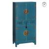 MUEBLE AUXILIAR AZUL DM ''ORIENTE'' 63 X 33 X 131 CM