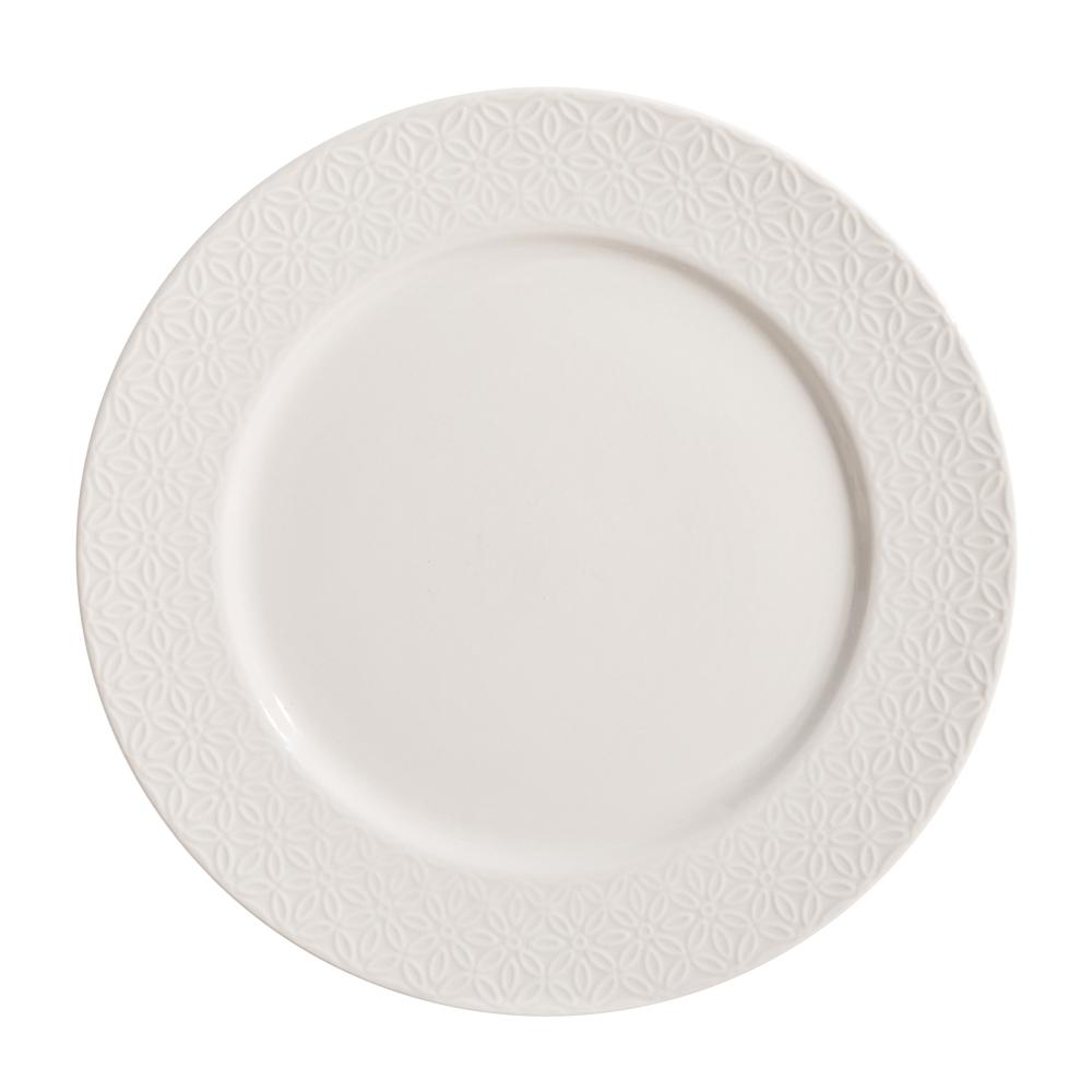 PLATO LLANO BLANCO PORCELANA COCINA 27 X 27 X 2