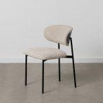 SILLA NEGRO-BLANCO TEJIDO-METAL SALÓN 50 X 54 X 73