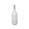 BOTELLA BLANCO ROZADO METAL DECORACIÓN 15 X 15 X 50