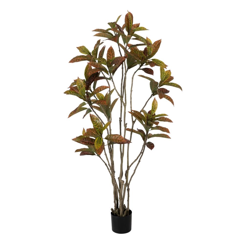 PLANTA CROTON ROJO GOMA DECORACIÓN 150 CM