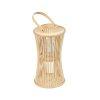 FAROL PORTAVELAS NATURAL BAMBÚ 16 X 16 X 40 CM
