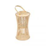FAROL PORTAVELAS NATURAL BAMBÚ 16 X 16 X 40 CM