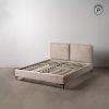 CAMA BEIGE TEJIDO DORMITORIO 163 X 215 X 93 CM