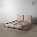 CAMA BEIGE TEJIDO DORMITORIO 163 X 215 X 93 CM
