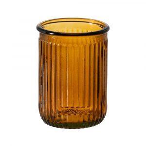 FLORERO NARANJA VIDRIO RECICLADO WE CARE 15 X 15 X 20 CM