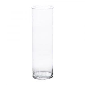 JARRÓN DECORACIÓN TRANSPARENTE CRISTAL 12 X 12 X 40 CM