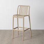 TABURETE BEIGE POLIPROPILENO EXTERIOR 51 X 50 X 102 CM