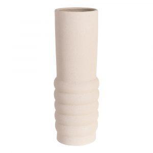 JARRÓN BLANCO CERÁMICA DECORACIÓN 16 X 16 X 50 CM