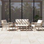 CONJUNTO JARDÍN SALINA ACERO-RATTÁN PE 1 CM