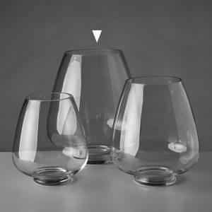 JARRÓN COPA VIDRIO 25 X 25 X 29 CM