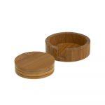 S/4 POSAVASOS BAMBÚ NOGAL 11 X 11 X 3 CM
